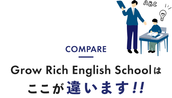COMPARE Grow Rich English Schoolはここが違います!!